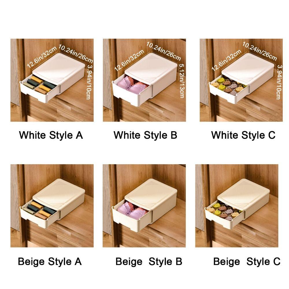 Drawer Type Underwear Storage Box Plastic Clothes Organizer Socks Storage Box Wardrobe Partition