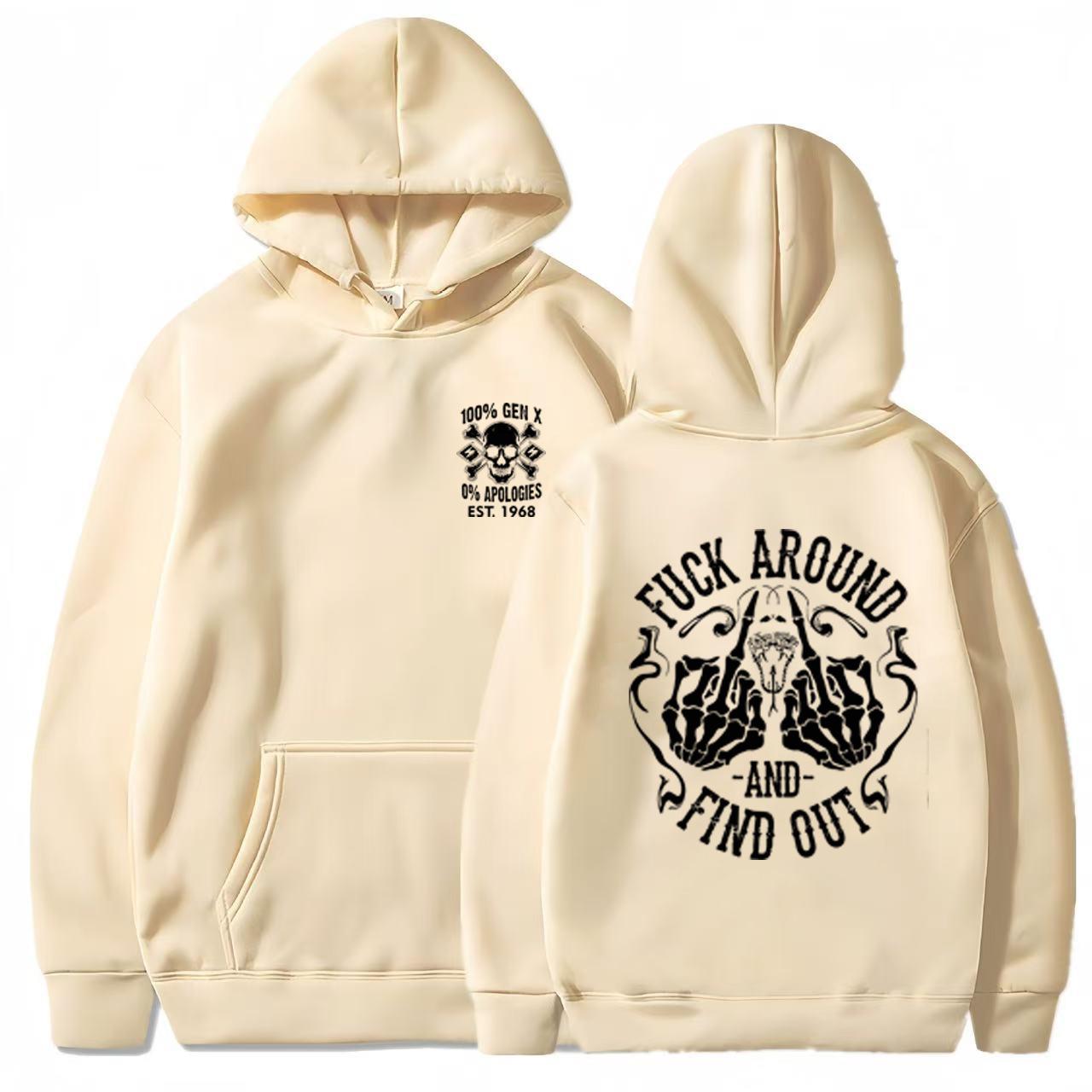 Trendy Autumn/Winter Casual Unisex Printed Hoodie with Plus Velvet L