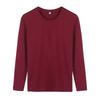 Herren Unifarben Langarm T-Shirt Herren Locker O-Ausschnitt Große Größe Unterhemd Mann T-Shirt Baumwolle Oberteile T-Shirts
