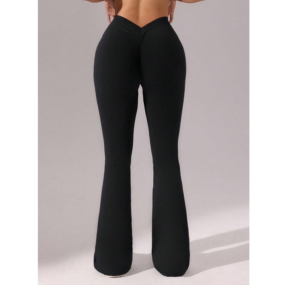 Flare Leggings V-shaped Hip Yoga Pants Women High Waist Wide Leg Pants Women Gym Fitness Sports Latin Dance Trousers