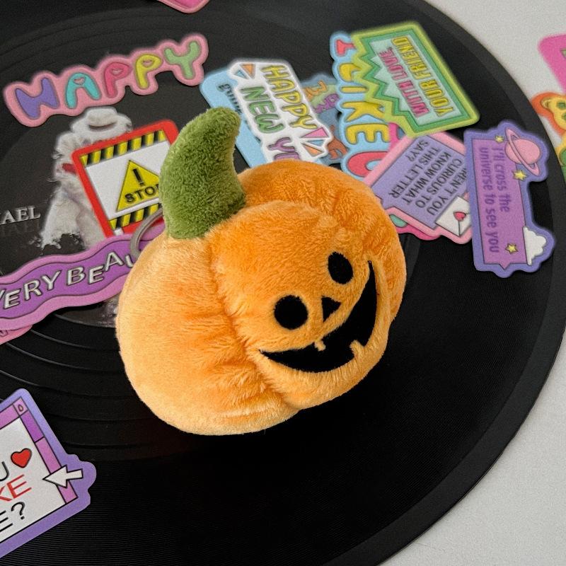 Halloween Popular Animation Creative Little Ghost Plush Doll Cute Plush Stuffed Plush Pumpkin Head Keychain Pendant Kids Halloween Present