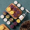 50g Round Mooncake Mold Mid Autumn Festival Hand Press Mold Dessert Cake Baking Tool