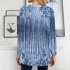 Women Plus Size Round Neck Long Sleeve Abstract Printed Loose Longline T Shirt With Pockets