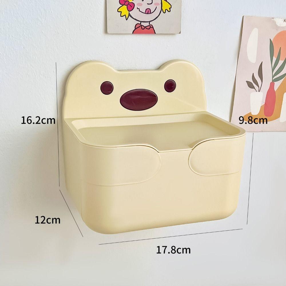 Wall Mounted Tissue Box Self-adhesive Toilet Roll Paper Holder Durable Paper Towel Holder Bathroom