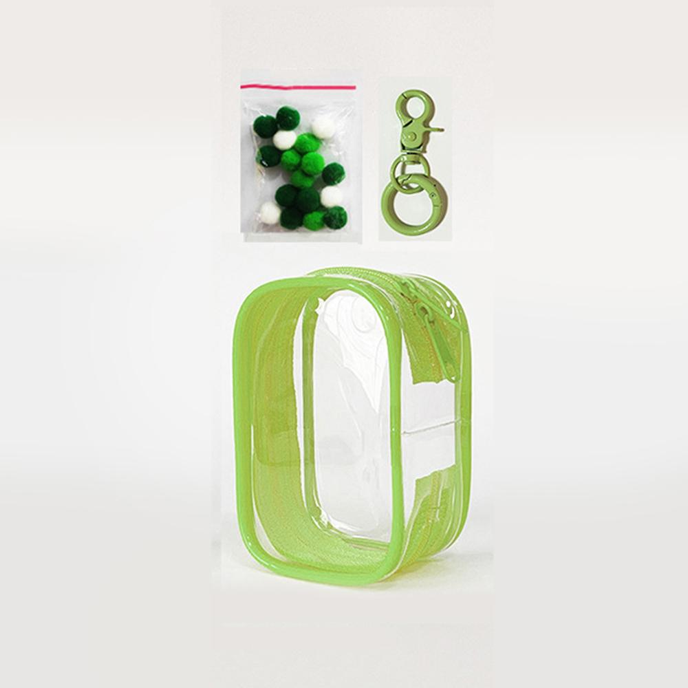 Jewelry Organizer Transparent Storage Box Pouch Mystery Box Plastic Box Cute Doll Bag Organization with Keychain Dustproof Case