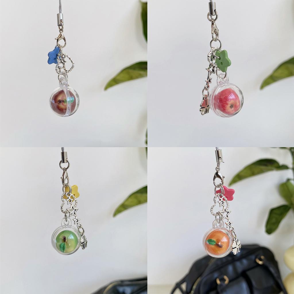 Adorable Fruit Themed Mobile Phone Lanyard Stylish Handbag Hanging Decoration Holiday Present For Teen Girls