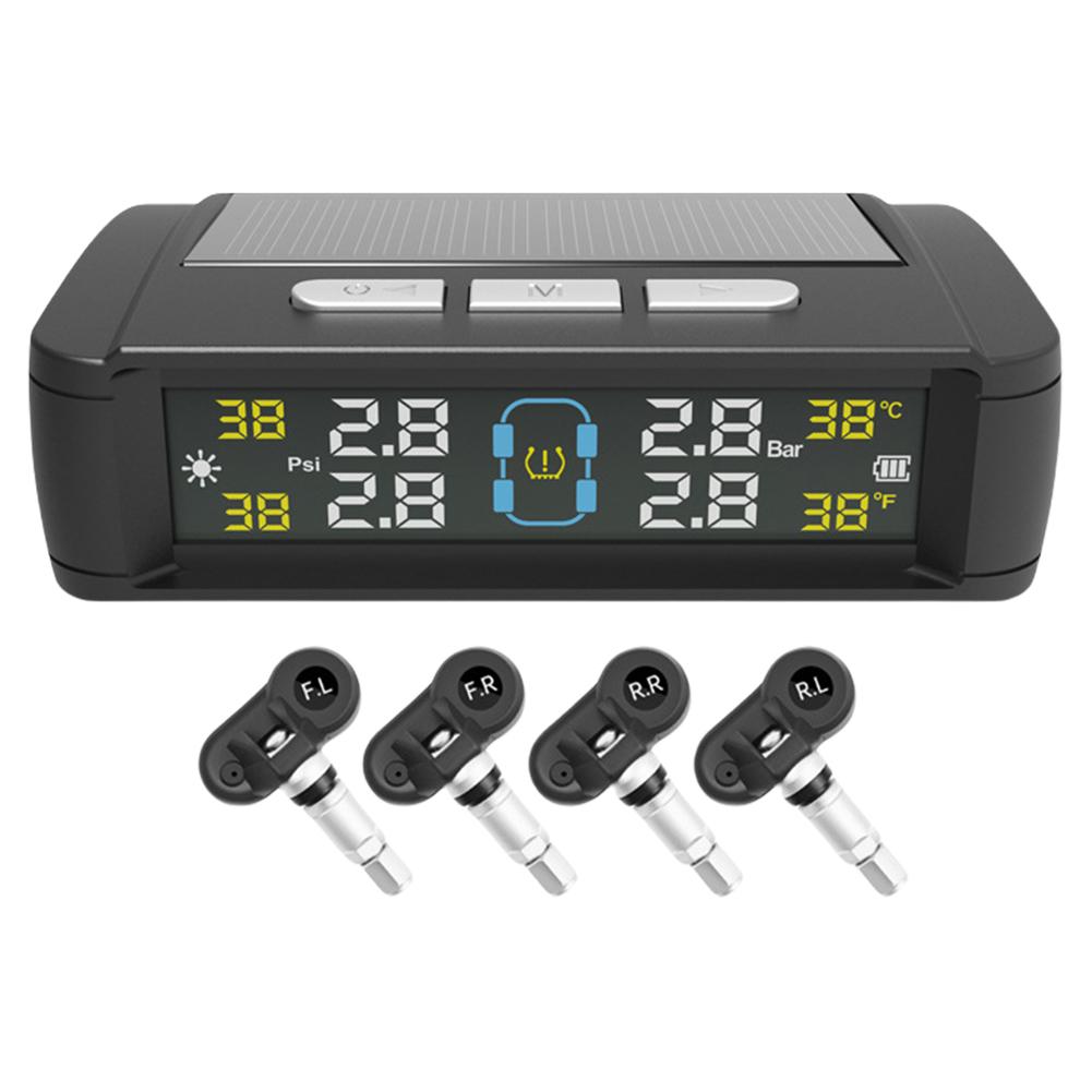 Reifendruckkontrollsystem mit 4 Sensoren Reifendrucküberwachungssystem Reifentemperaturüberwachung für Auto Limousine SUV
