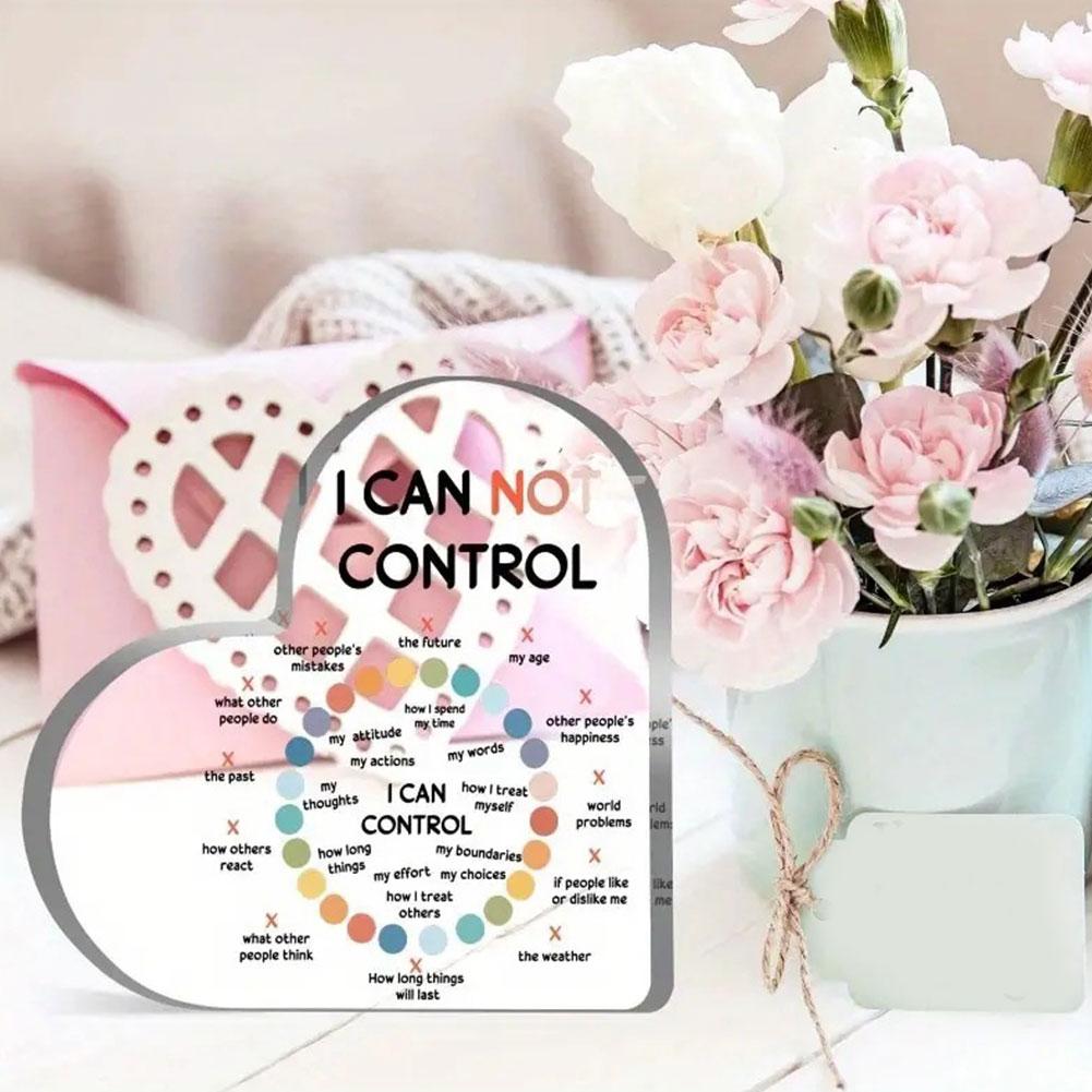 Mental Health Decor, Psychotherapy Affirmations Heart Acrylic Sign, Therapy & Counseling Office Decor Heart-Shaped Acrylic Sign