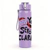 1PC You Serious Clark Santa Graphic,750ml Color Plastic Sports Water Bottle,Leakproof Flip Straw Lid,Suitable for Sports Office Home Use