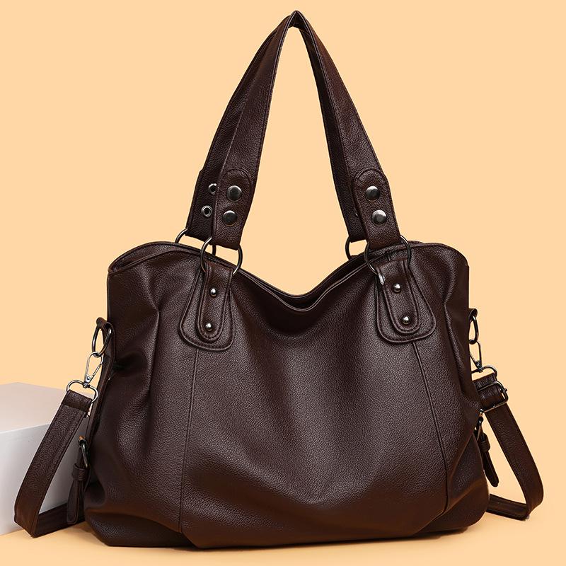Håndholdt tote-veske Stor kapasitet Enkel skulder Crossbody-veske