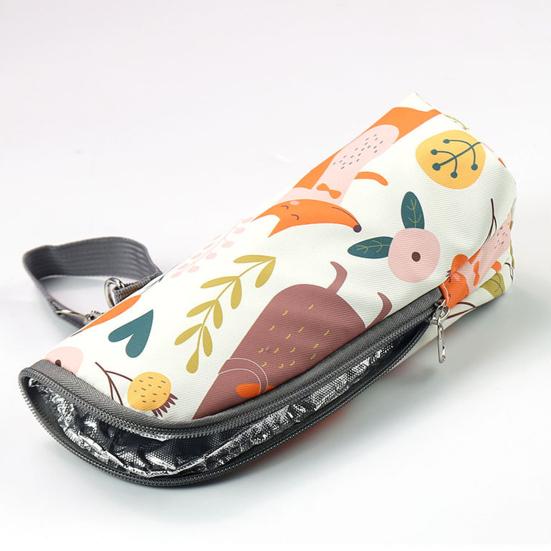 Torba Izolacyjna na Butelkę dla Niemowląt Przenośny Podgrzewacz do Butelek Termiczny Pouch do Przenoszenia Butelek dla Niemowląt ze Paskiem