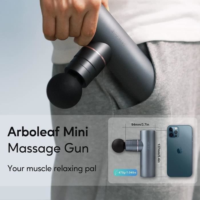 Masážní pistole na svaly - arboleaf - mini - 5 rychlostí - technologie AI - 3200 ot./min