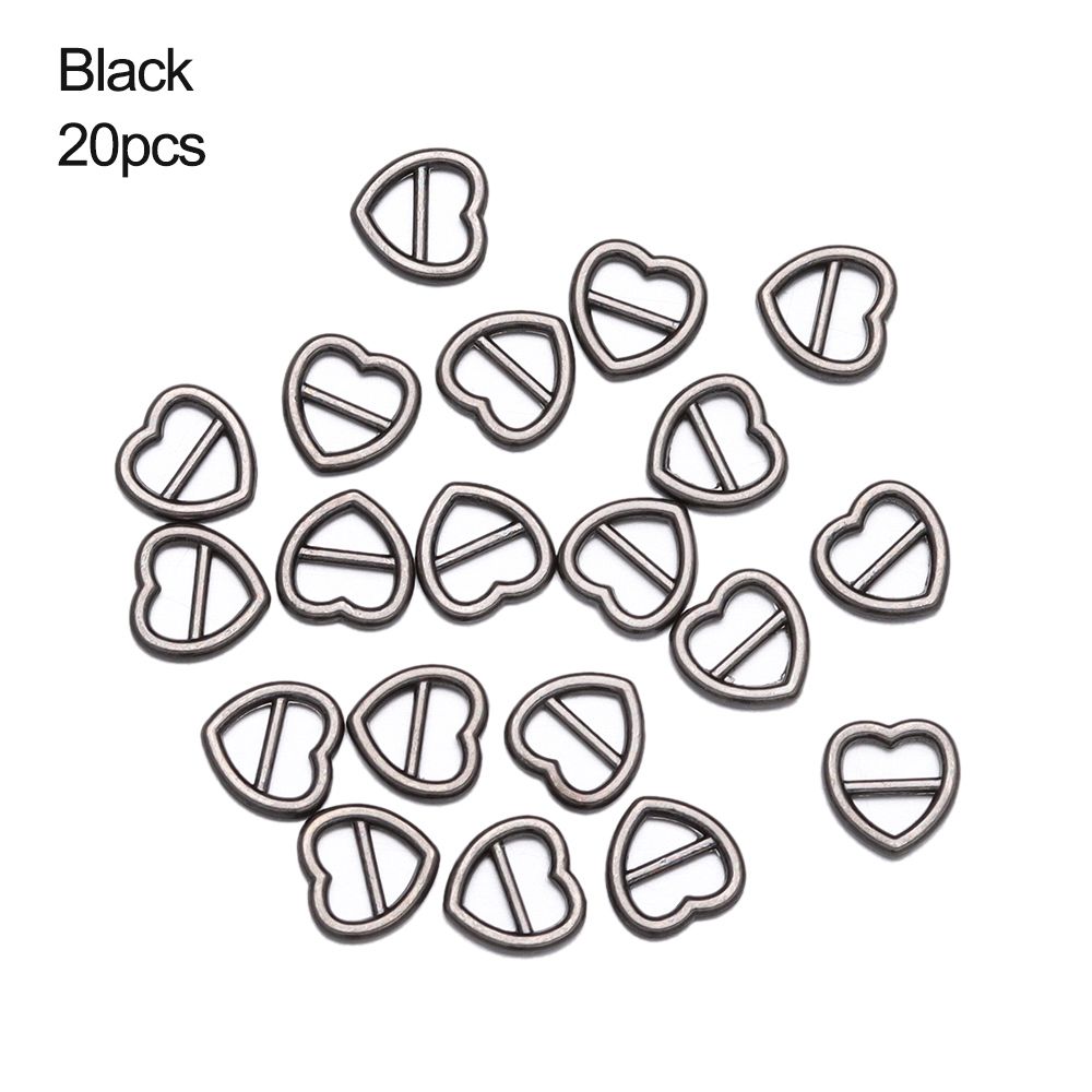20/40 pz Fibbia a Forma di Cuore da 4 mm Fibbie per Borse di Bambola Mini Ultra-piccola Fibbia a Tre Punti Fibbia per Cintura Fibbia per Bambola Accessori per Scarpe Vestiti
