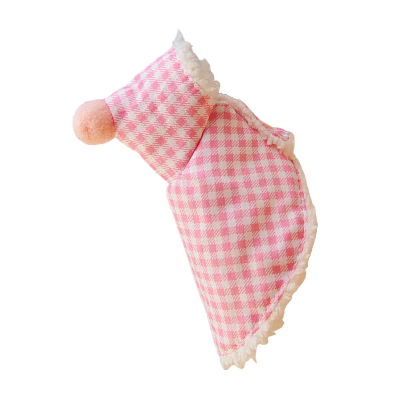 

Теплая клетчатая накидка-кейп для попугаев и волнистых попугайчиков Теплый плащ Зимний наряд для маленьких домашних птиц Легко надевать и чистить L розовый