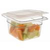 CAMBRO Food Pan, 64CW, 1/6" X 100mm, Clear Polycarbonate, USA, AHC13631A