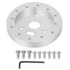 Universal Steering Wheel To Grant 3 Hole 0.5in Hub Spacer Pad for 6 Hole Adapter(Silver)