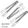 Stainless Steel Anti-Slip Food Clamp Kitchen Utensils Buffet Cooking Tool Bread Clip Accessories for Desserts Salads Barbecue