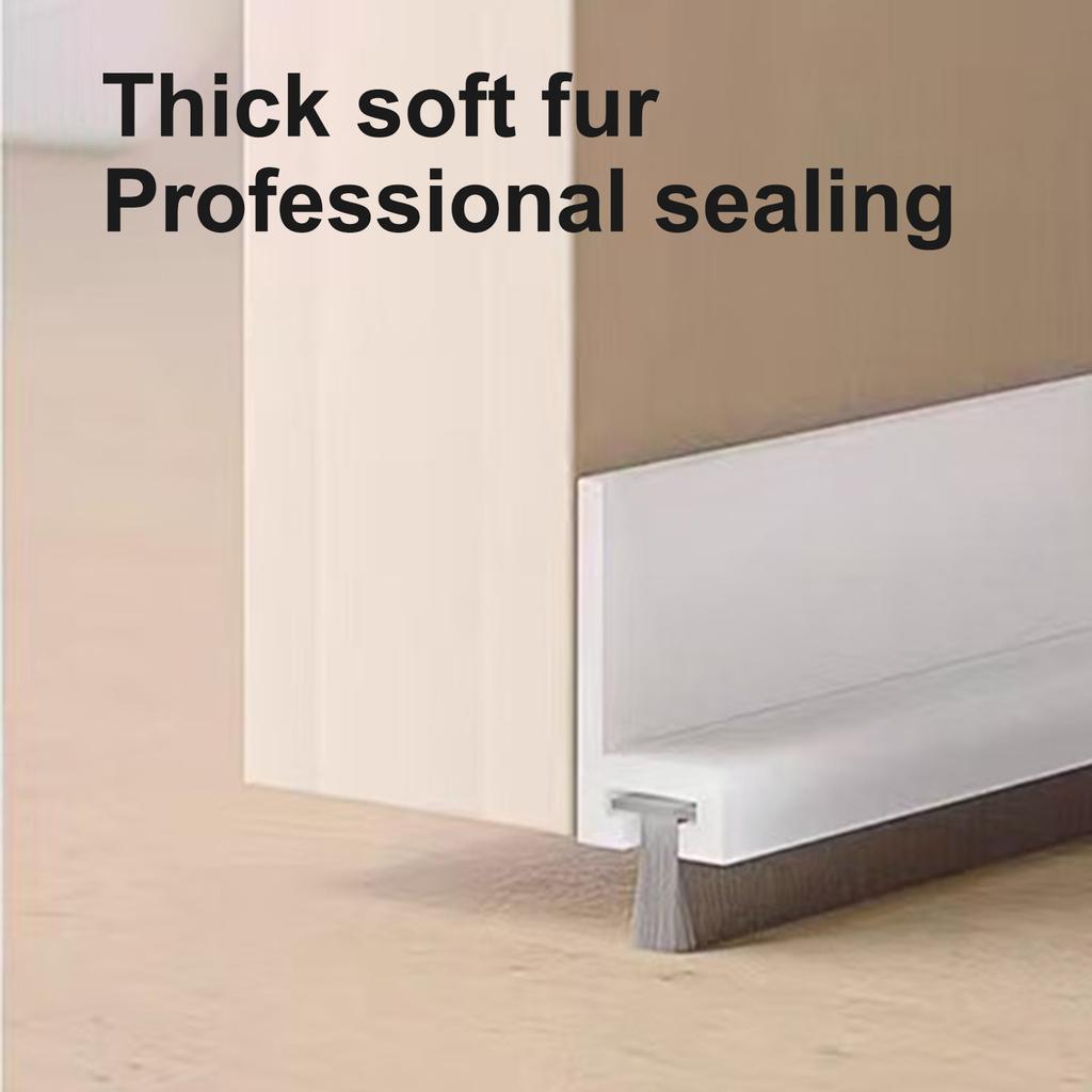 Door Bottom Seal Strip with Brush Weatherstripping for Draft Prevention Noise Reduction and Dust Protection Suitable for Various Door Types and Sizes