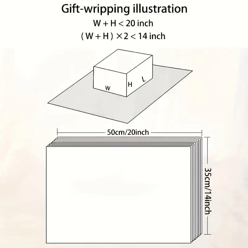 WTEMPO 40 Sheets 35*50CM Christmas Gift Wrapping Paper Christmas Series Pattern Printed Packaging Paper for Holiday Decorations and Gift Box Filling