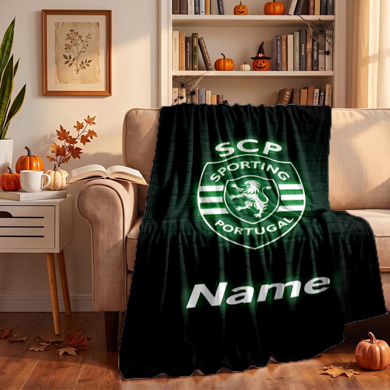 Sporting Clube De Portugal Custom Flannel Blankets Soft Warm Cozy Throws for Home Decor Holiday Gifts