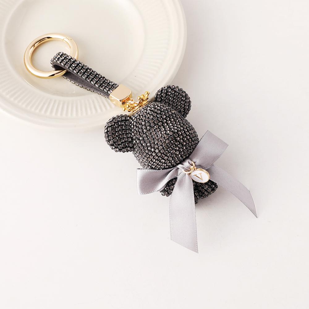 Bear Full Crystal Inlay Bag Charm
