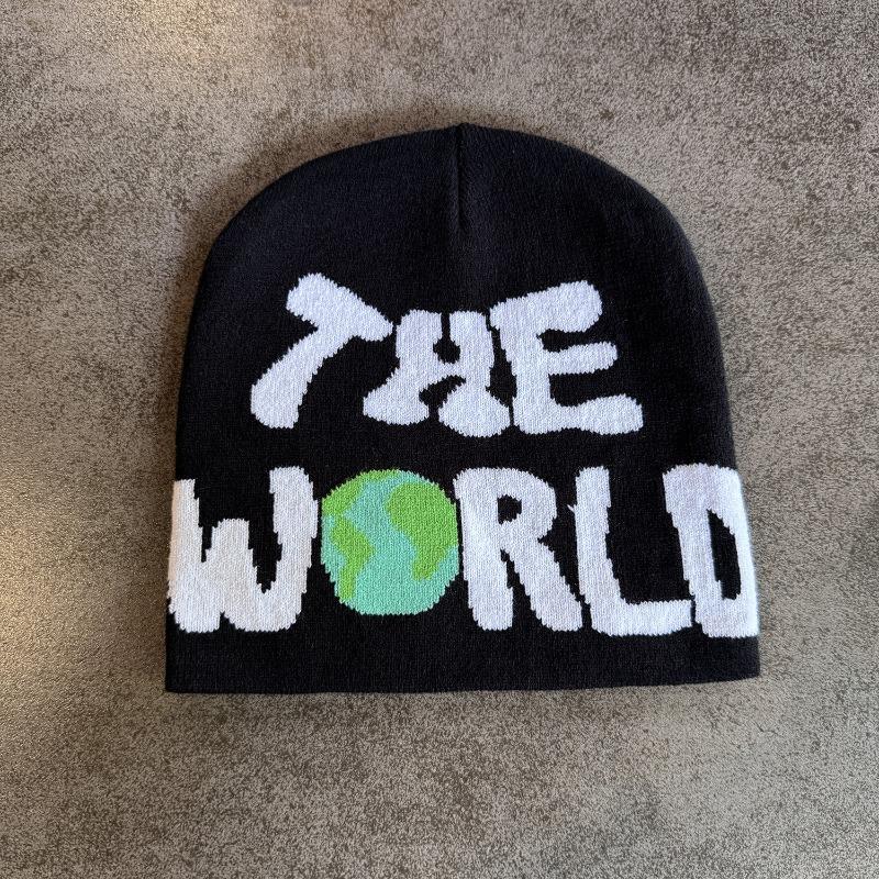 1pc Letter Pattern Beanie Cap,Hip-Hop Jacquard Unisex Skull Hat,Suitable for Daily Leisure,Outdoor Sports Halloween Fall Outfit