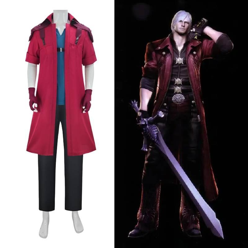 Cry Devil May Dante Cosplay Costume Game Clothes Halloween Performance Stage