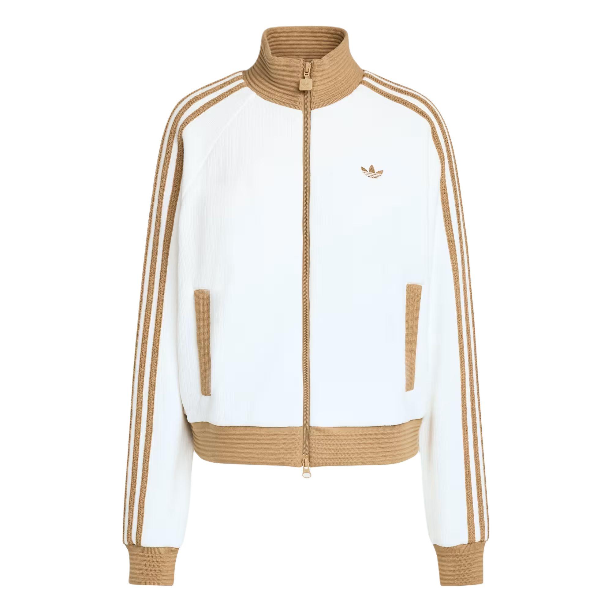 

Adidas Originals FW25 Вільний светр-джемпер на блискавці з високим коміром у смужку для жінок KR0062 M