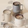 Double Wall Insulated Coffee Mug Scratch Resistant 304 Stainless Steel Coffee Cup with Handle for Office Workplace