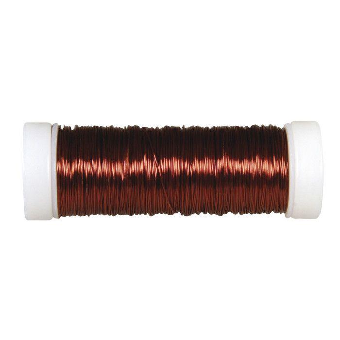 Fil bijoux à crocheter Brun foncé Ø 0,3 mm 50 m