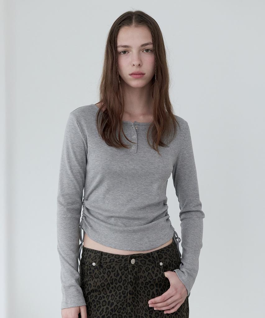 ROLAROLA Side String T-Shirt Gray