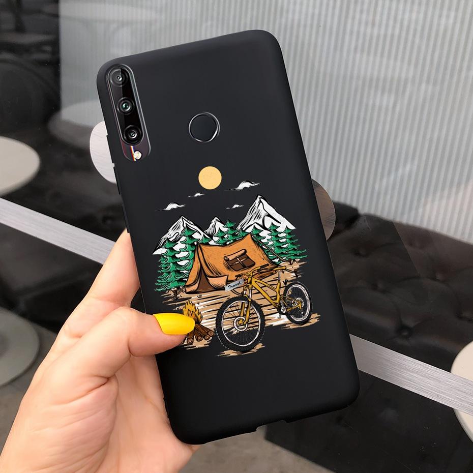 For Huawei Y7P 2020 P40 Lite E Case Cute Flower Silicone Phone Cases For Honor 9C Soft TPU Cover Bumper On Huawei P40Lite E etui