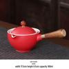 Rotating Ceramic Kung Fu Tea Set with Side Handle Filter Pot