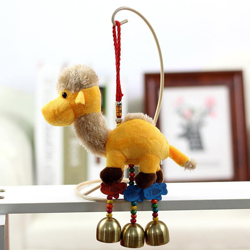Adorable Plush Camel Toy Bell Ornament Souvenir Cute Stuffed Animal Keychain
