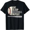 Grappige Eet Slaap Honkbal Herhaal T-shirts Mannen Puur Katoen Humor Streetwear T-shirt Korte Mouw Unisex Losse Kleding