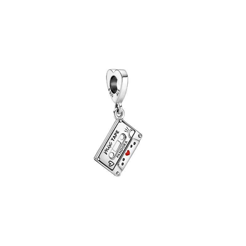 Pandora Nostalgic cassette charm silver 799295C01 серебряный