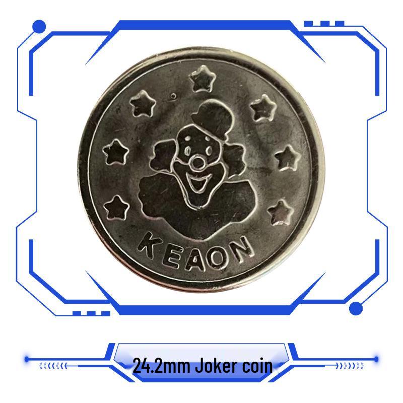 

Аркадные монеты из нержавеющей стали 24,2 мм на тему клоуна - упаковка 1000 штук для игровых автоматов с клешней.