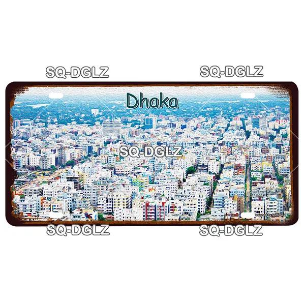 [SQ-DGLZ] Asia City 15x30cm Plate Metal Sign Vintage Plaque Tin Sign Wall Decor For Bar Country Painting Travel Poster