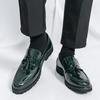 Plus Size Loafers Men's 2025 Thick-Soled Tassel Patent Leather Glossy Slip-On Business Formal Leather Shoes New Men's Shoes