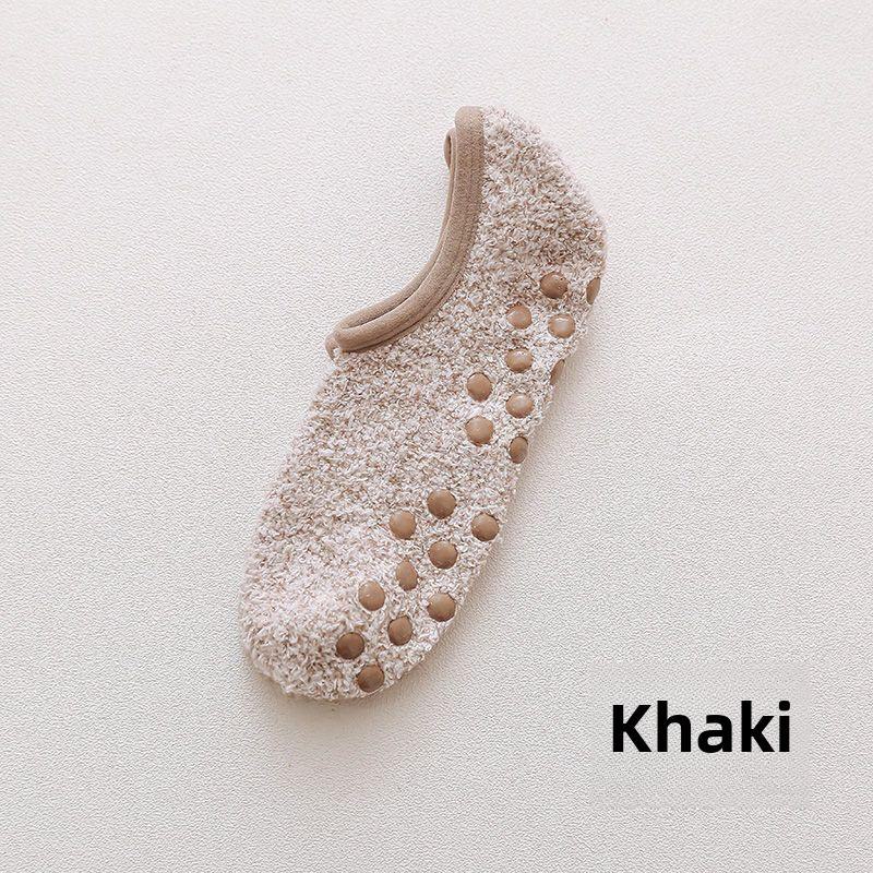 

Женские утолщенные нескользящие носки для занятий йогой в помещении на осень и зиму Size 37-41 хаки