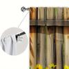 2-teiliger Vorhang mit Sonnenblumen-Print für die Heimdekoration – Fensterbehandlung mit Stangentasche für Schlafzimmer, Büro, Küche und Wohnzimmer