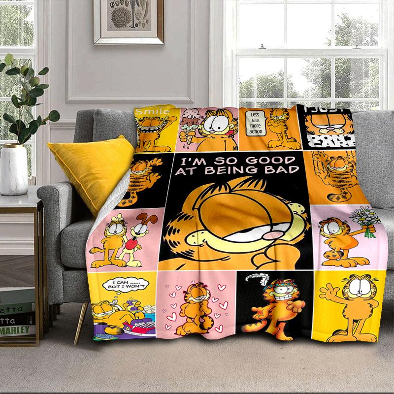 Garfi cat Valentine Heart Blanket Flannel Blanket for bed, sofa, Camping, Hiking, Picnic Essentials, gift for family Fan gifts