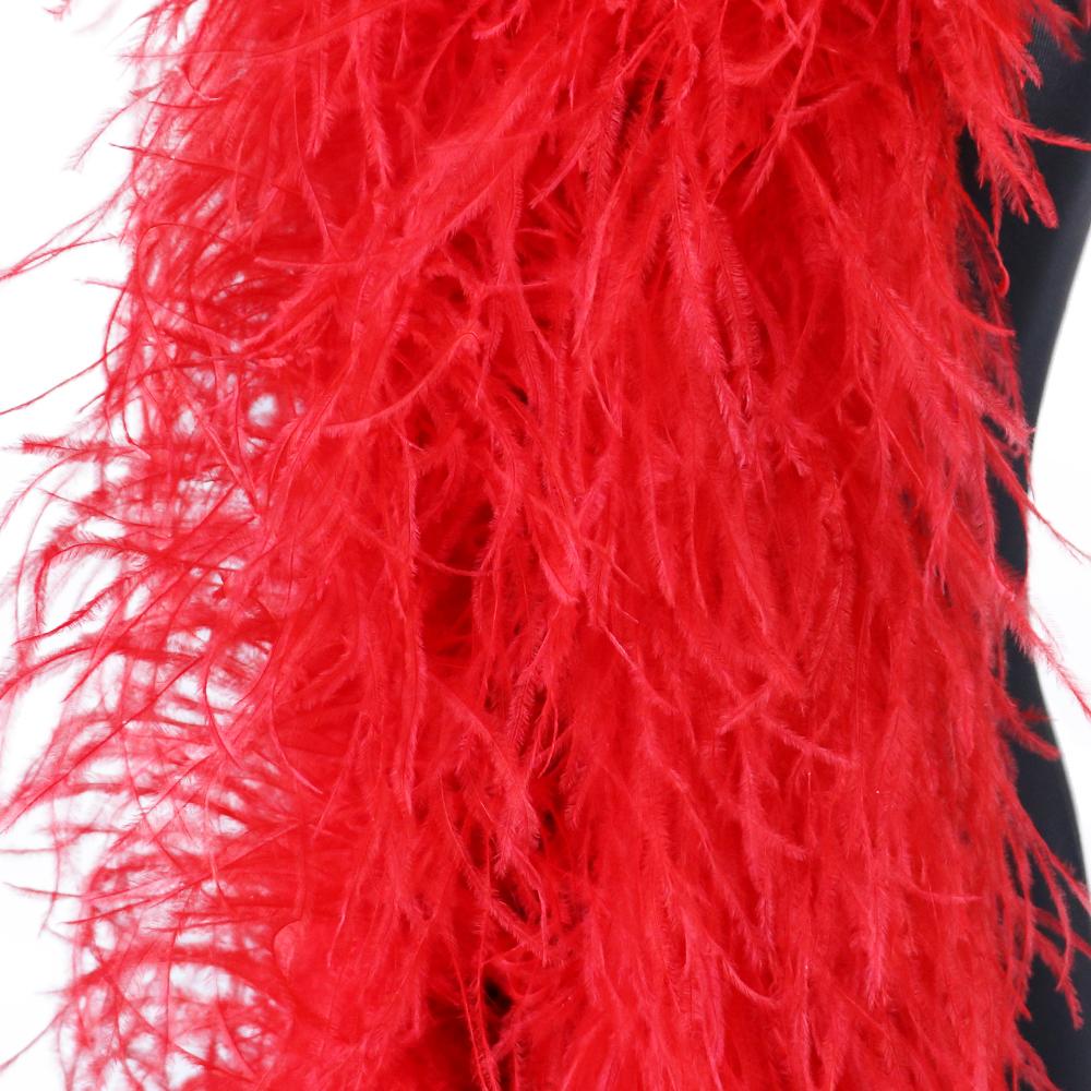 2 Meters Natural Ostrich Feather Boa 6ply Ostrich Feathers Trim Shawl Dyed Various Party Clothing Decoration Plume Scarf