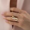 Infinite Layer Necklaces for Women Personalized Stainless Steel Custom Necklace Couple Jewelry Nameplate Pendant