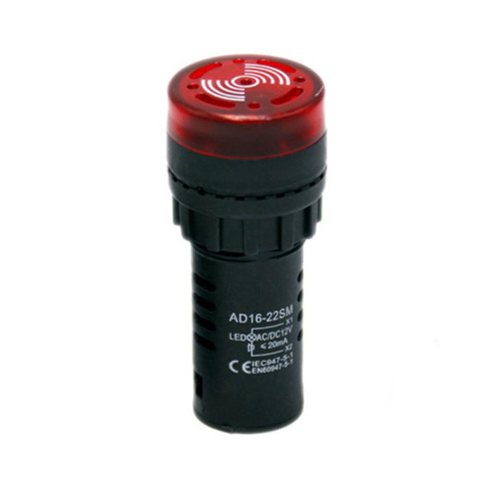 

AD16-22SM Strobe Buzzer Alarm Indicator Light Sound Light Alarm AC/DC12V 24V 220V Flash Buzzer Red 22MM Signal Light 24V