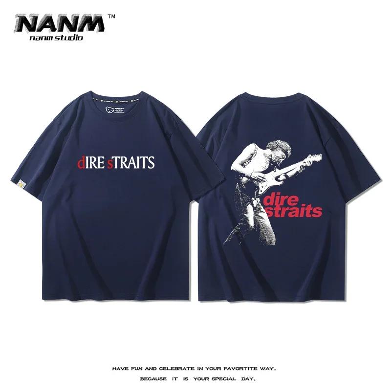 Blues Rock Hiphop Print 100 Cotton Men Women Tshirt Summer Autumn Daily Outdoor Sports Party Casual Loose Street Shortsleeve
