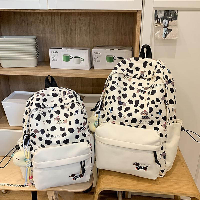 Schoolbag Korean Ins Leopard Print Backpack for Women's 1011 New Large-capacity Junior High School Backpack for High School Students