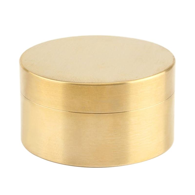Waterproof Round Brass Box Metal Jewelry Sealed Container Dustproof Storage Box