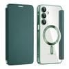 Flip Magnetic Leather Case For Samsung Galaxy A56 A55 A36 A35 A26 A15 A16 A05 A06 Wireless Charging Transparent Card Cover Funda