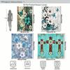 Floral & Cross Themed Polyester Shower Curtain - Artistic Bathroom Decor, Stylized Bath Curtain For Home Restroom